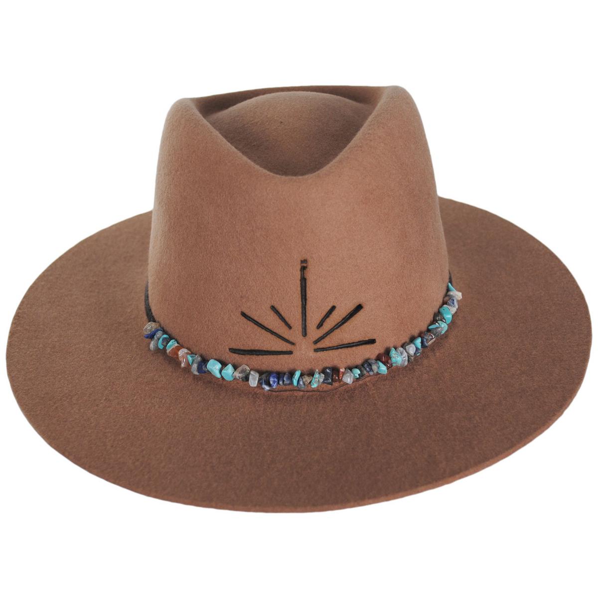 Bigalli | Inti Wool Felt Rancher Fedora Hat | 131443 | front | CARAMEL