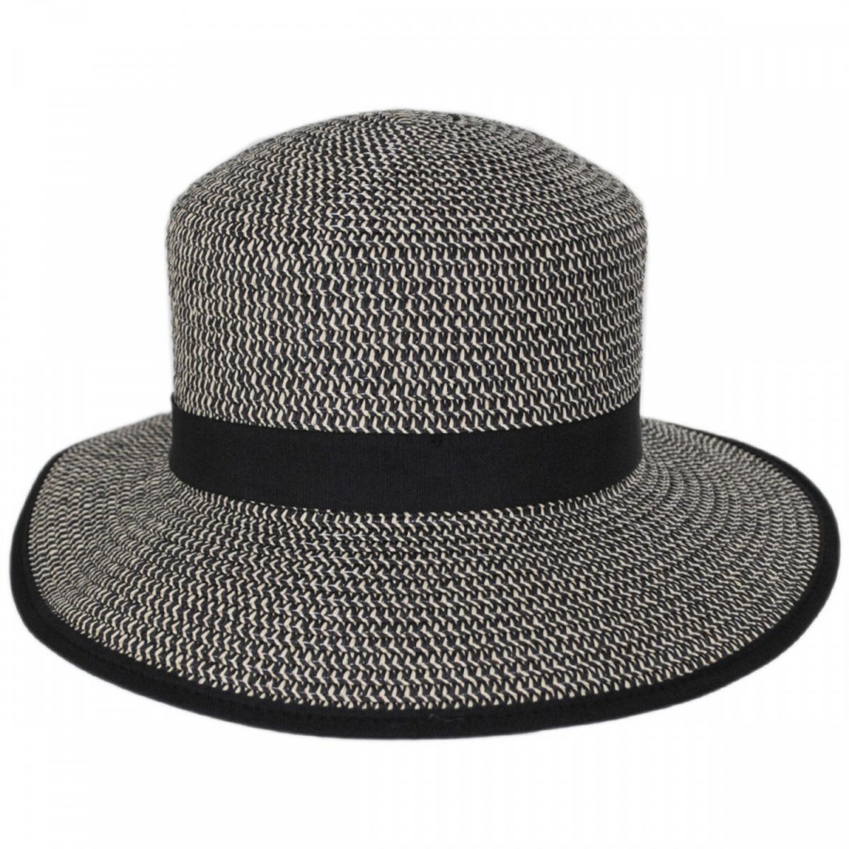 Physician Endorsed | Pitch Perfect Framer Toyo Straw Cloche Hat | 102727 | front | BLACK
