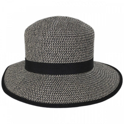 Physician Endorsed | Pitch Perfect Framer Toyo Straw Cloche Hat | 102727 | front | BLACK