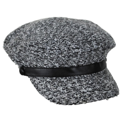 Scala | Donna Boucle Knit Chauffeur Cap | 106422 | lead | GREY
