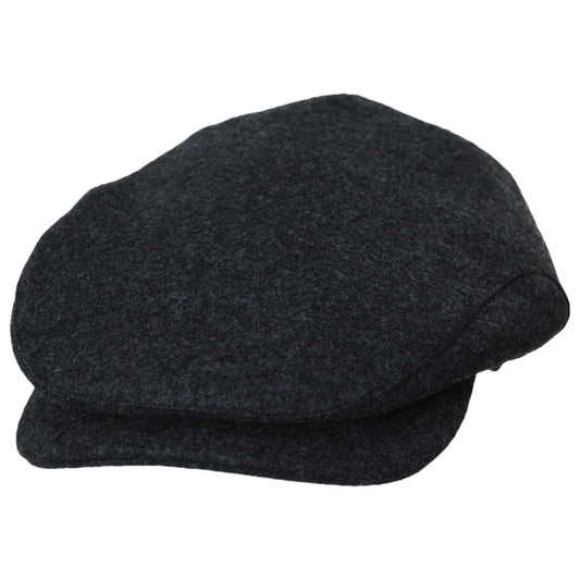 Baskerville Hat Company | Grantham Melange Wool Ivy Cap | 167657 | lead | CHARCOAL