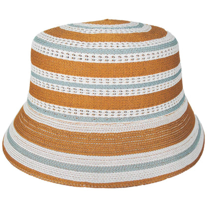 Kangol | Resort Stripe Lahinch Bucket Hat | 185845 | profile | RUSTIC CARAMEL MULTI