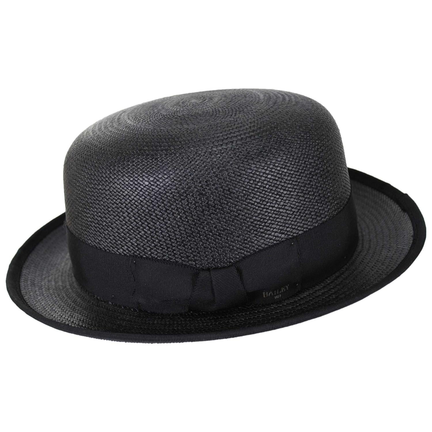 Bailey 1922 | Chaplin Panama Straw Bowler Hat | 127819 | profile | BLACK