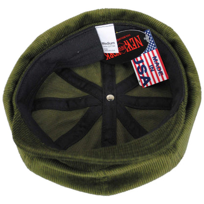 NEW YORK HAT CO | Cotton Corduroy Spitfire Newsboy Cap | 161111 | under | OLIVE