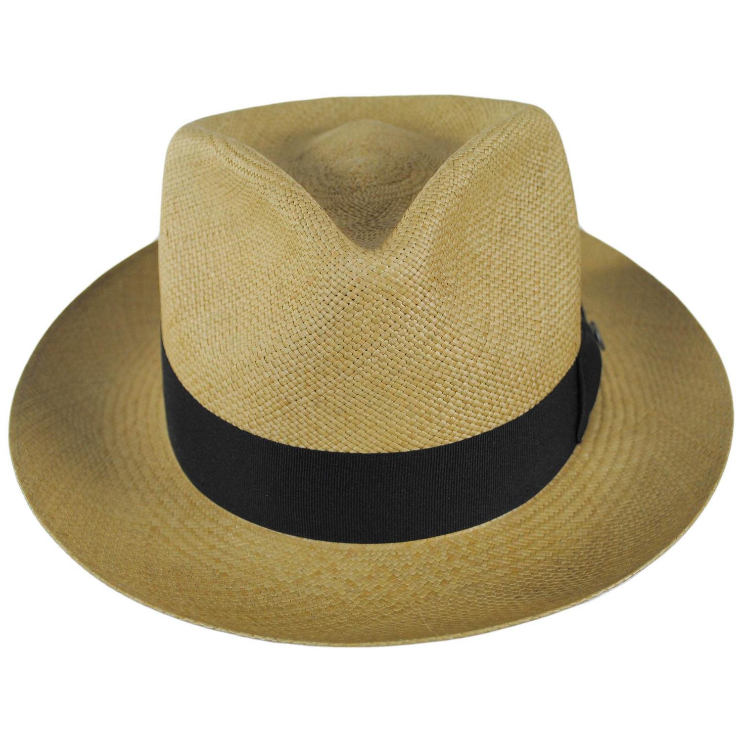 Jaxon Hats | Humphrey Grade 8 Panama Straw Fedora Hat | 127153 | front | SAGE