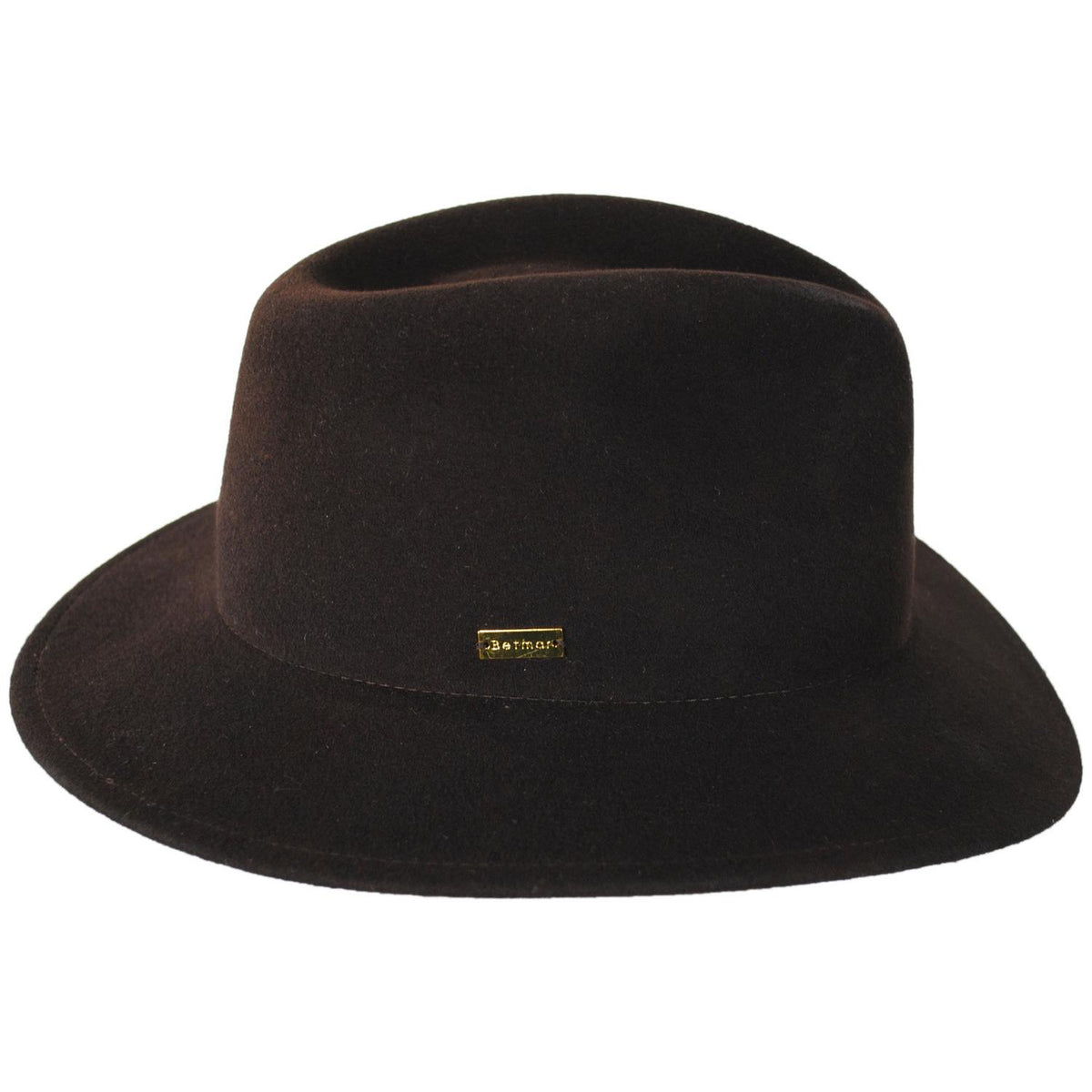Betmar | Cali Wool LiteFelt Fedora Hat | 123174 | profile | DARK BROWN