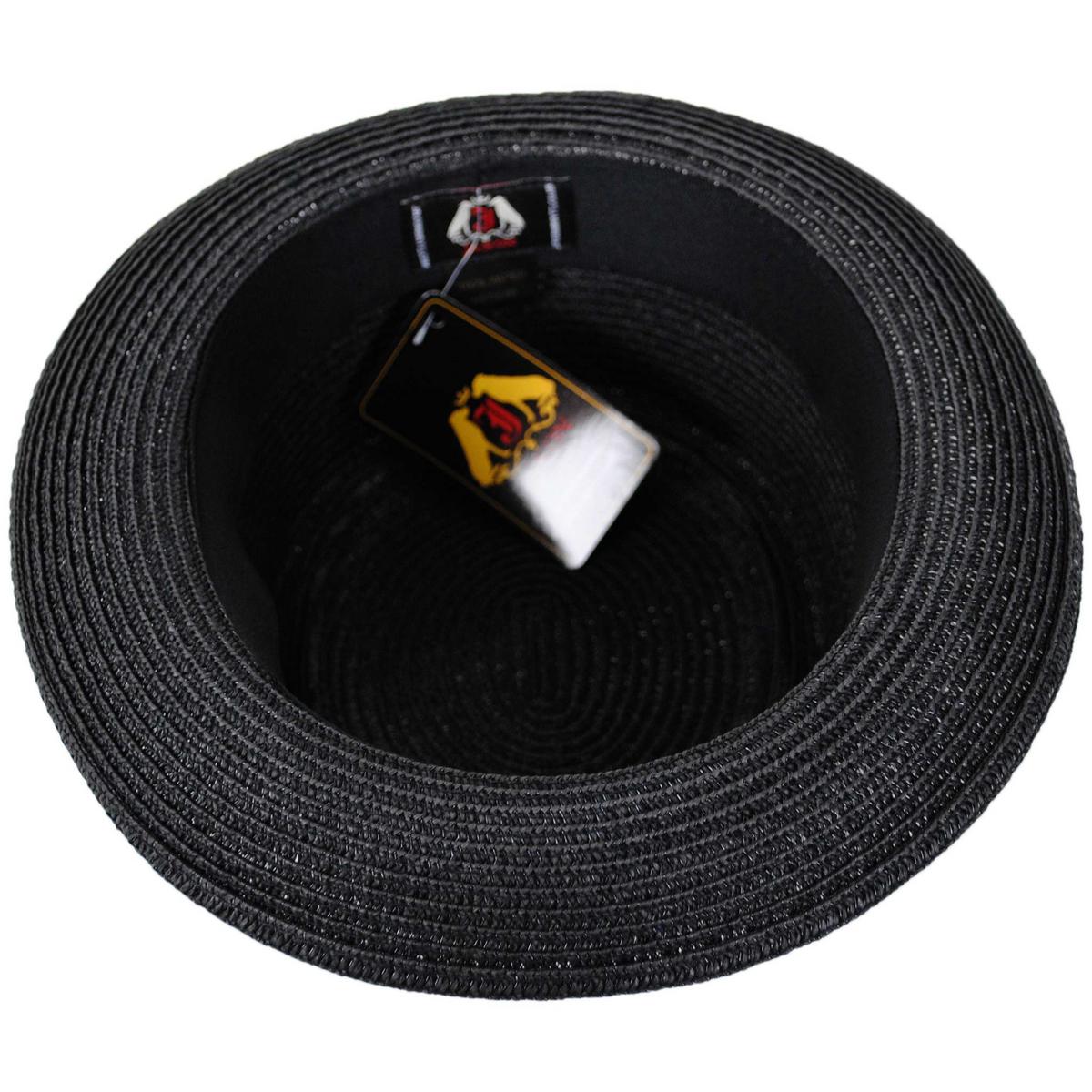 Jaxon Hats | Toyo Straw Braid Pork Pie Hat | 128501 | under | BLACK