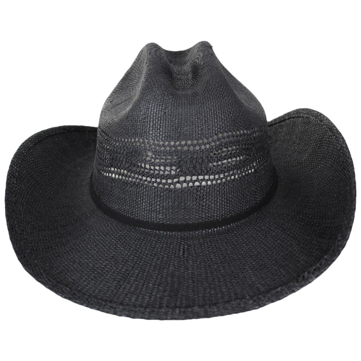 Jeanne Simmons | Twin Peak Toyo Straw Cowboy Hat | 101814 | front | BLACK
