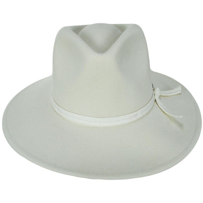 BRIXTON HATS | Joanna Packable Wool Felt Fedora Hat - Off White | 123926OW | front | OFF WHITE