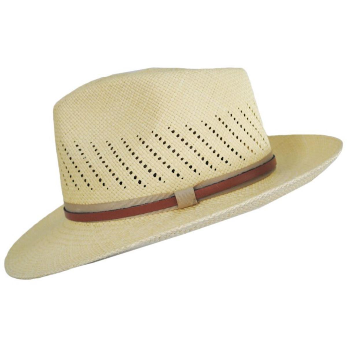 Bigalli | Petra Panama Straw Fedora Hat | 129247 | profile | NATURAL