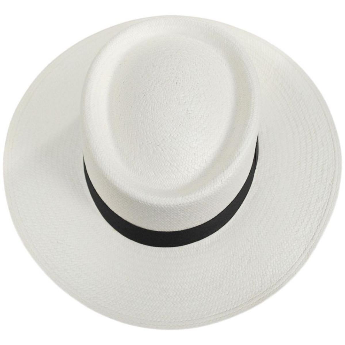 Hats Montecristi | Panama Straw Grade 10 Gambler Hat | 127129 | under | BLEACH