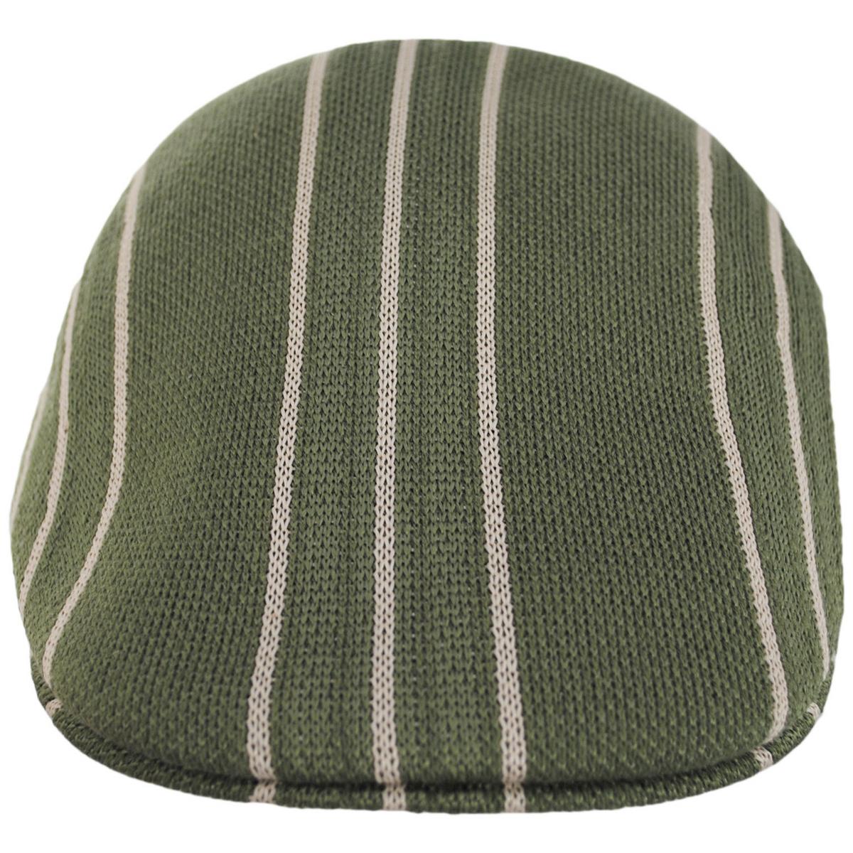 Kangol | Don Stripe 507 Knit Ivy Cap | 161029 | front | SEA KELP