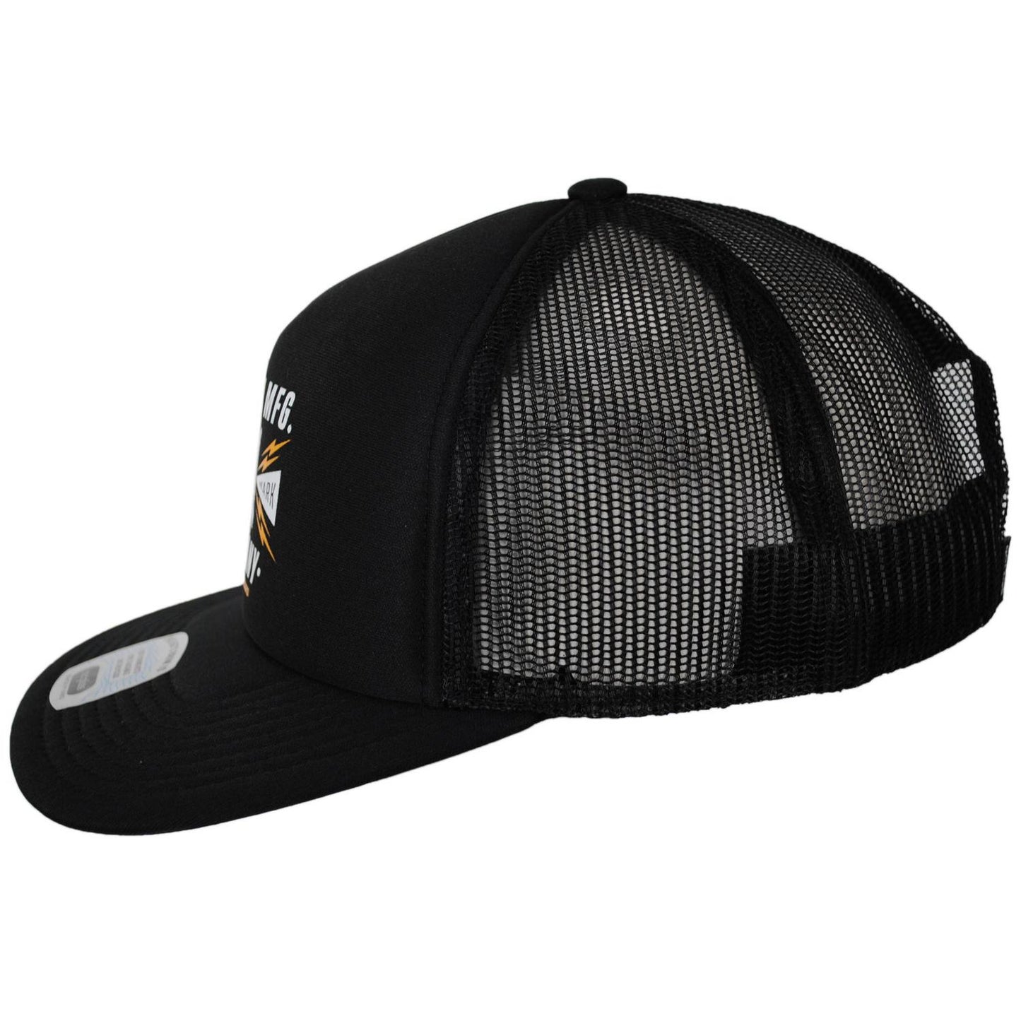 BRIXTON HATS | Danton NetPlus Foam Mesh Trucker Snapback Baseball Cap | 201728 | profile | BLACK/BLACK