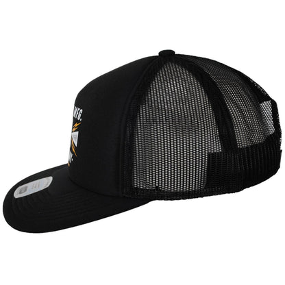 BRIXTON HATS | Danton NetPlus Foam Mesh Trucker Snapback Baseball Cap | 201728 | profile | BLACK/BLACK