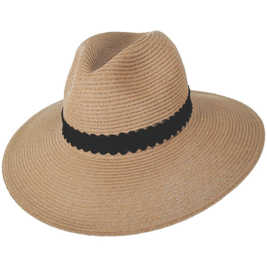 Physician Endorsed | Avery Toyo Straw Fedora Hat | 102646 | lead | TOAST/BLACK