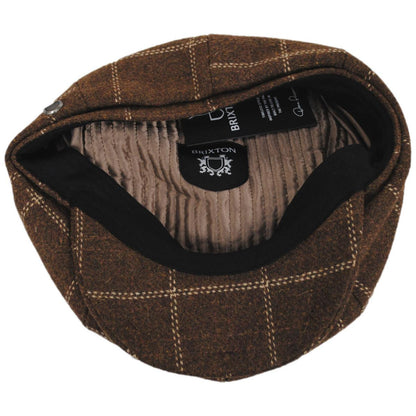 BRIXTON HATS | Brood Baggy Plaid Wool Blend Newsboy Cap | 161505 | under | COPPER/TAN