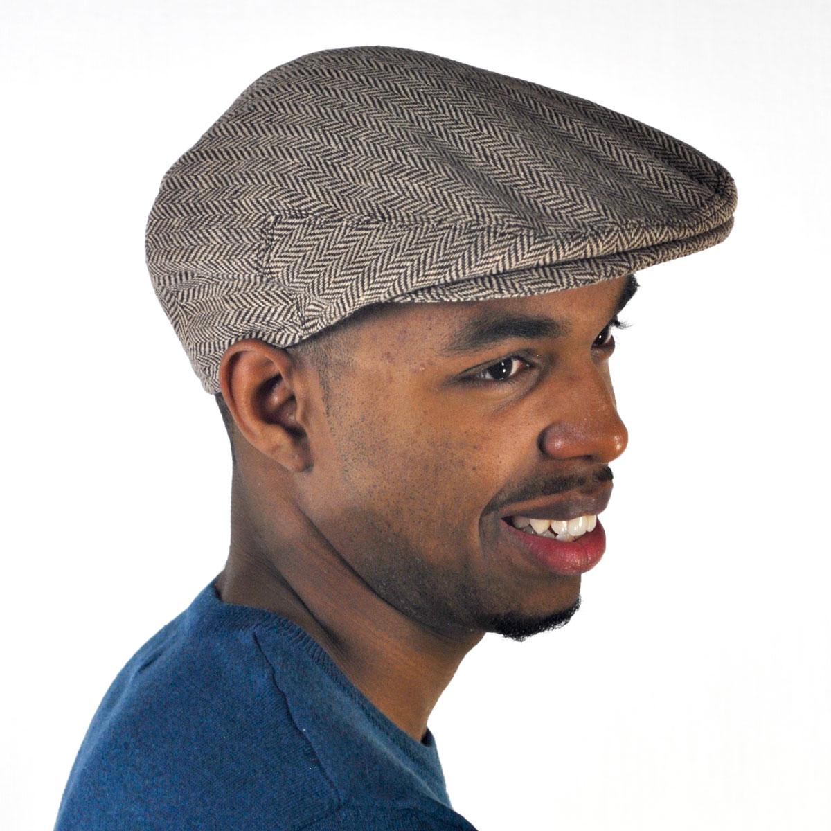 Jaxon Hats | Herringbone Wool Blend Ivy Cap | 167750 | lsmthree | BROWN