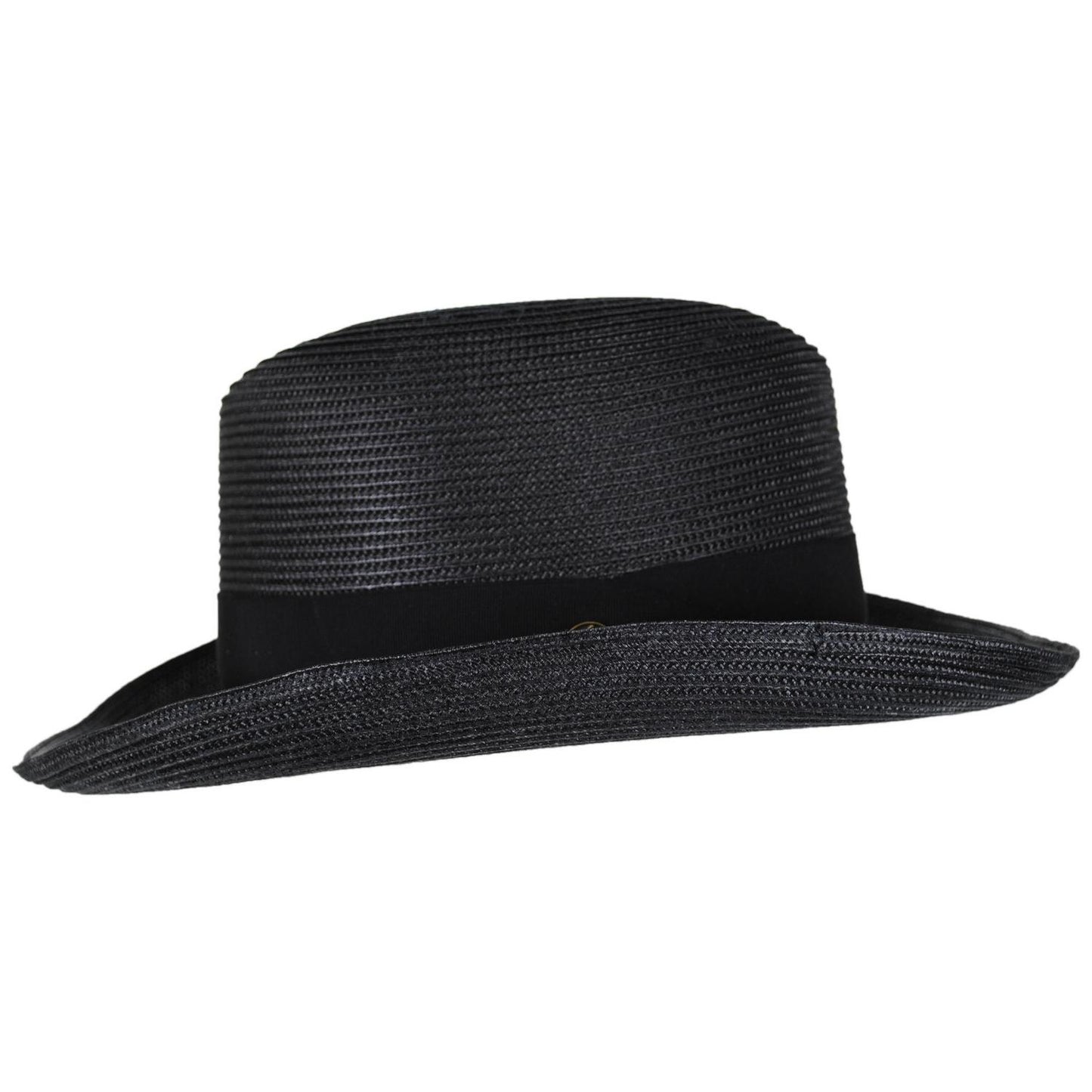 Stetson | El Dorado Florentine Milan Straw Homburg Hat | 127074 | profile | BLACK