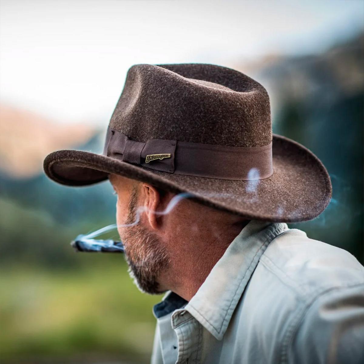 Indiana Jones | Officially Licensed Timary Crushable ProvatoKnit Safari Fedora Hat | 130466 | lsmone | BROWN