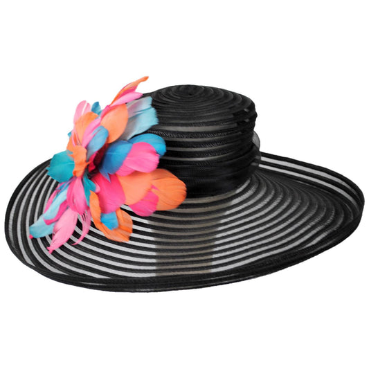 woman giovannio dress hat Giovannio Dress Hat Black Beaded Flower Cloche Church Derby  main image 2
