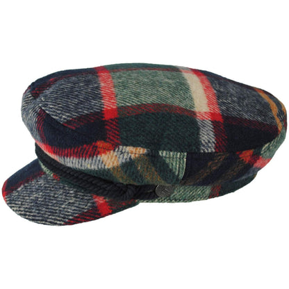 BRIXTON HATS | Plaid Fiddler Fisherman Cap | 181358 | profile | NAVY/GREEN/RED/CREAM