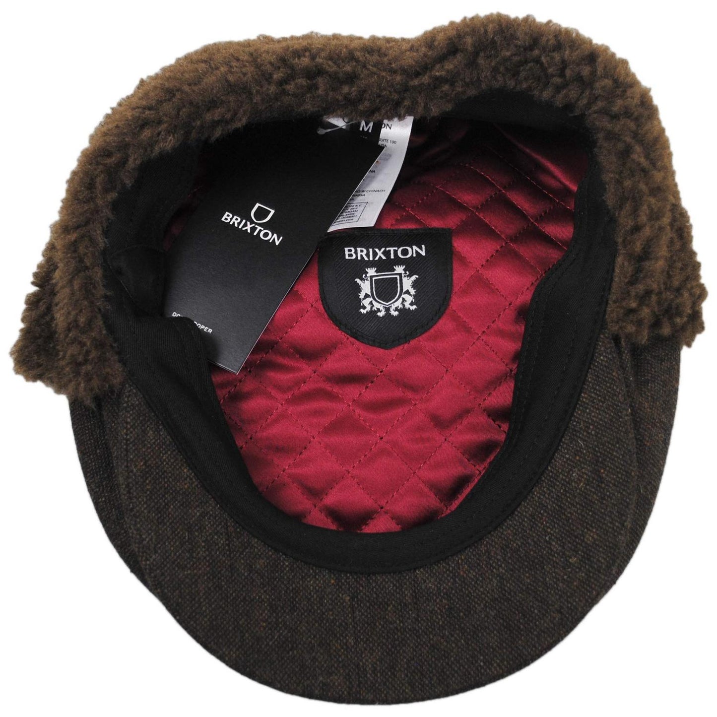 BRIXTON HATS | Barrel Tweed Earflap Ivy Cap | 161506 | under | BROWN/BROWN TWEED