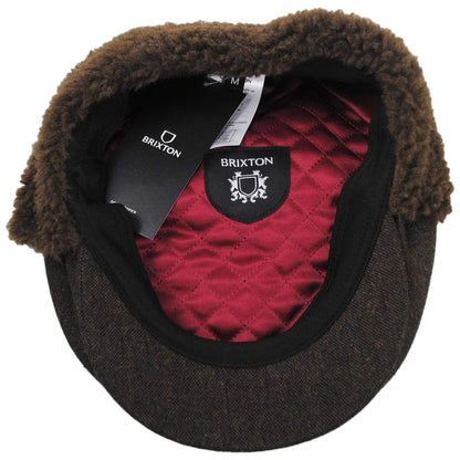 BRIXTON HATS | Barrel Tweed Earflap Ivy Cap | 161506 | under | BROWN/BROWN TWEED