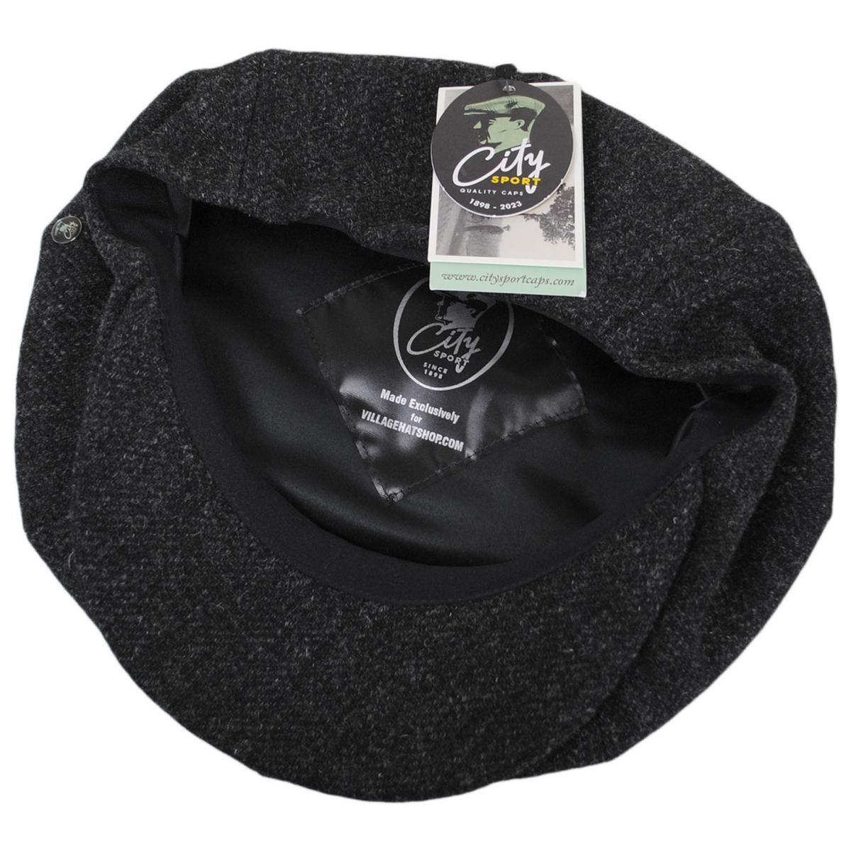 City Sport Caps | Melange Wool Newsboy Cap | 175114 | under | CHARCOAL