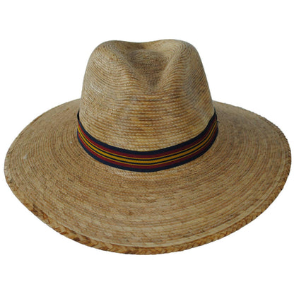 Tula Hats | Striped Band Explorer Palm Straw Fedora Hat | 128296 | front | TEA