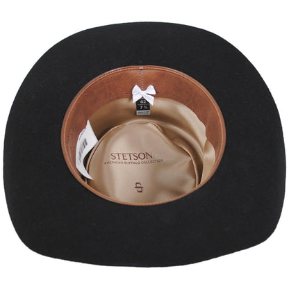 Stetson | Revenger Buffalo Fur Felt Western Hat | 130764 | under | BLACK