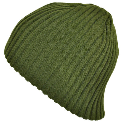 Jaxon Hats | Rib Knit Beanie Hat | 502903 | profile | OLIVE GREEN
