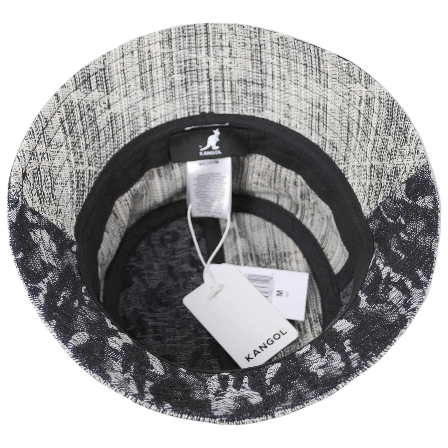 Kangol | Patchwork Mashup Denim Cotton Bucket Hat - Spring Collection | 185777SS | under | BLACK TOPSTITCH