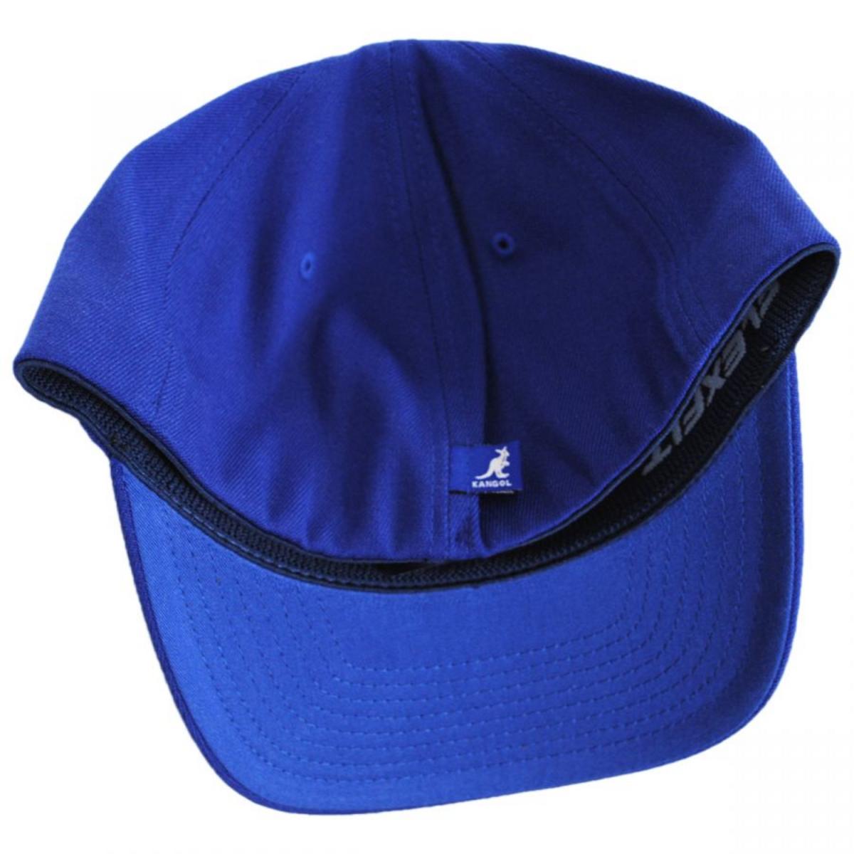 Kangol | Logo Wool FlexFit Fitted Baseball Cap | 201104 | under | ROYAL BLUE