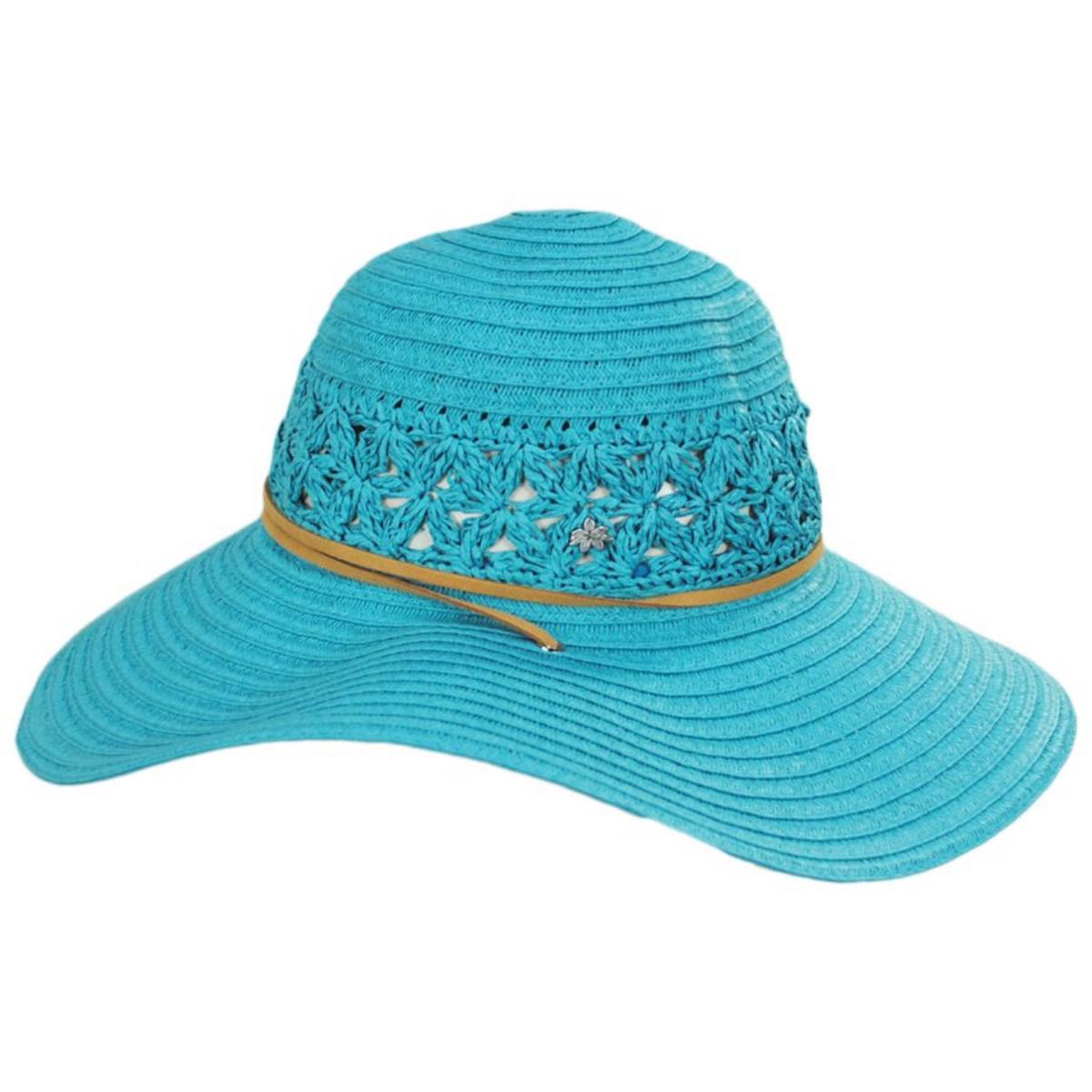 Cappelli | Mary Toyo Straw Swinger Hat | 101275 | profile | TURQUOISE