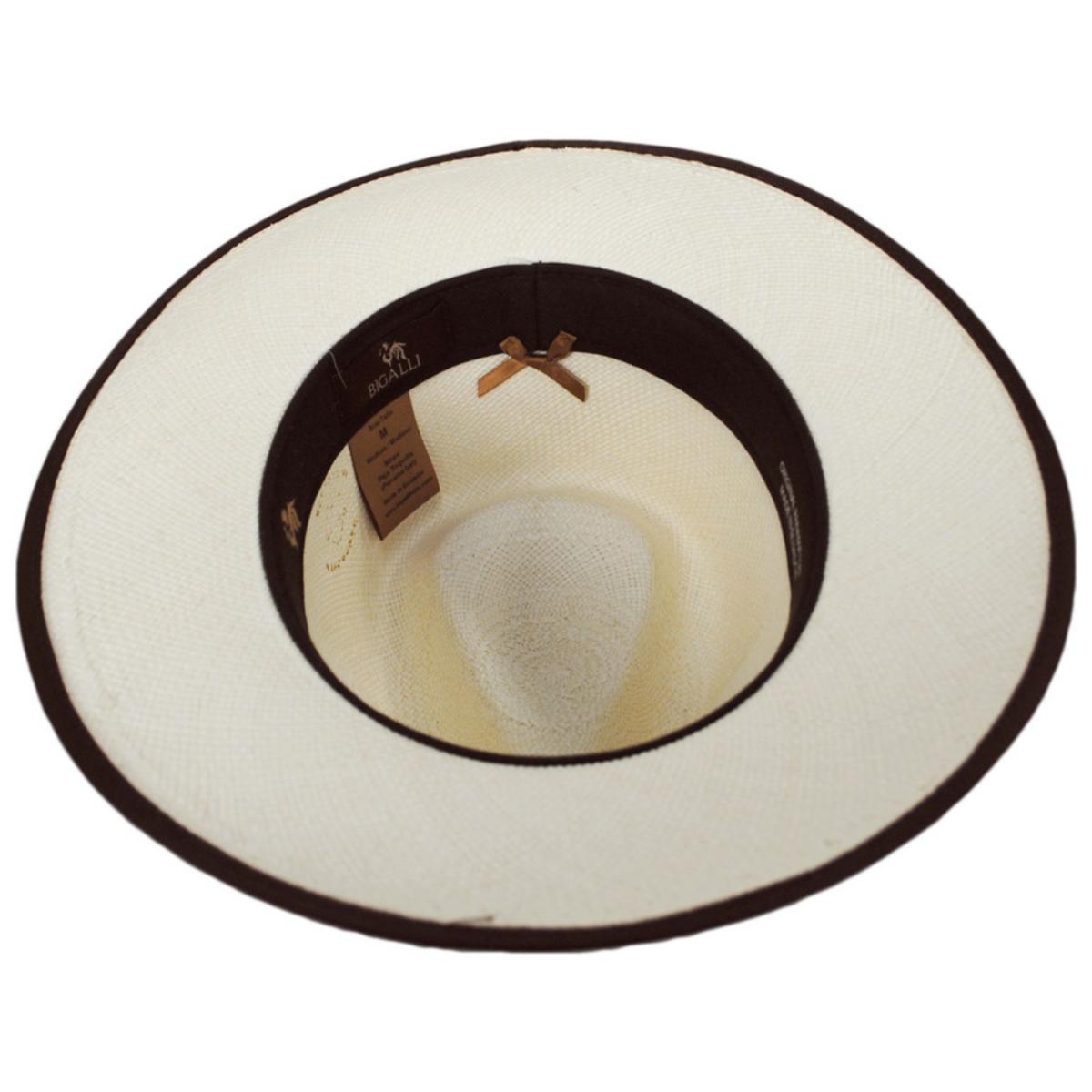 Bigalli | Kellan Panama Straw Fedora Hat | 129235 | under | NATURAL