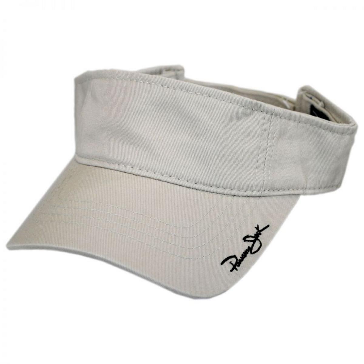 Panama Jack | Garment Washed Cotton Sport Visor | 195075 | lead | PUTTY