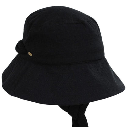 Scala | Bernadette Cotton Bucket Hat | 106438 | lead | BLACK