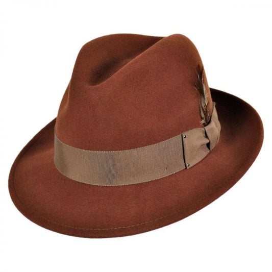Bailey 1922 | Blixen Wool LiteFelt Fedora Hat - Cognac | 130033FW24 | lead | COGNAC