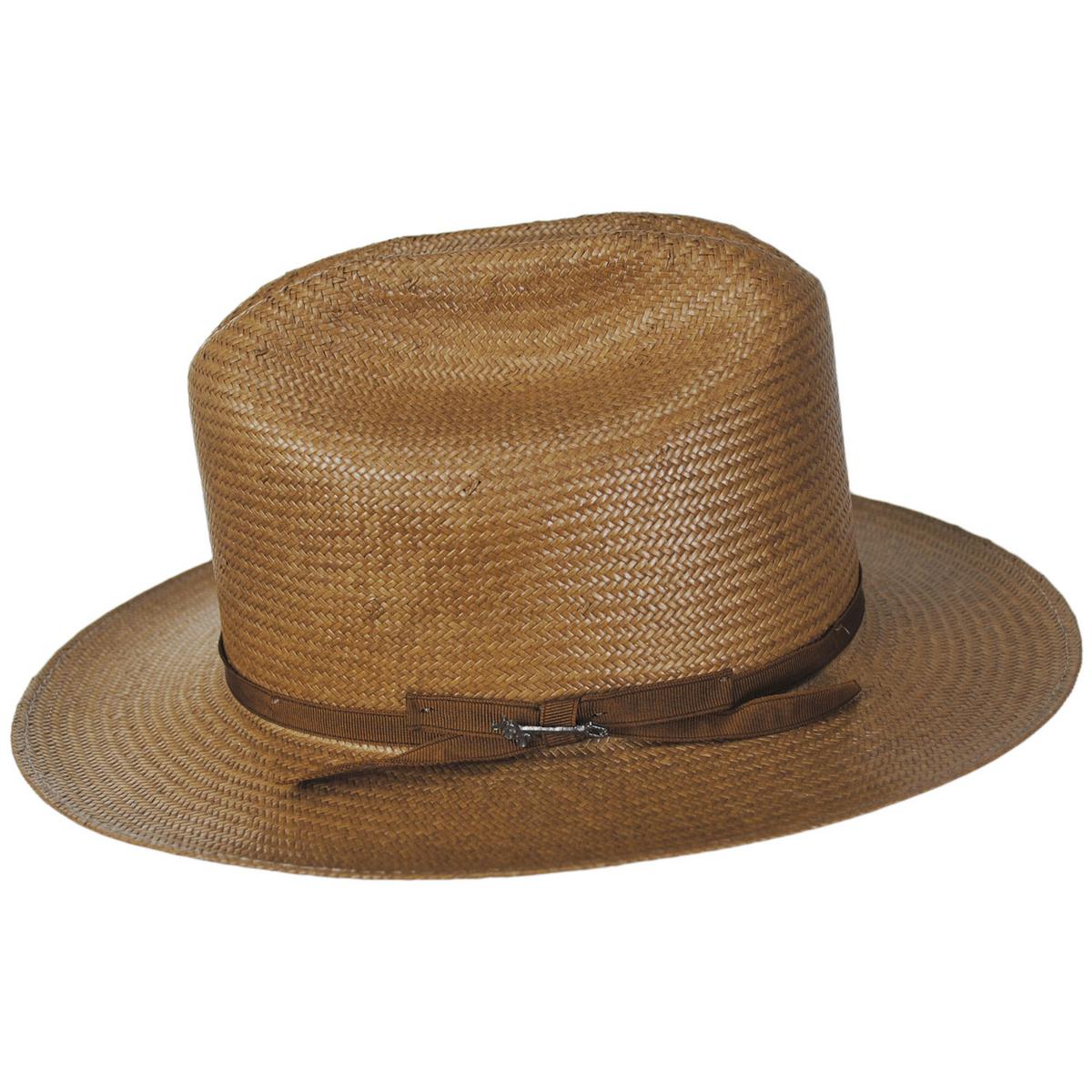 Stetson | Open Road Shantung Straw Western Hat | 127000 | profile | COGNAC