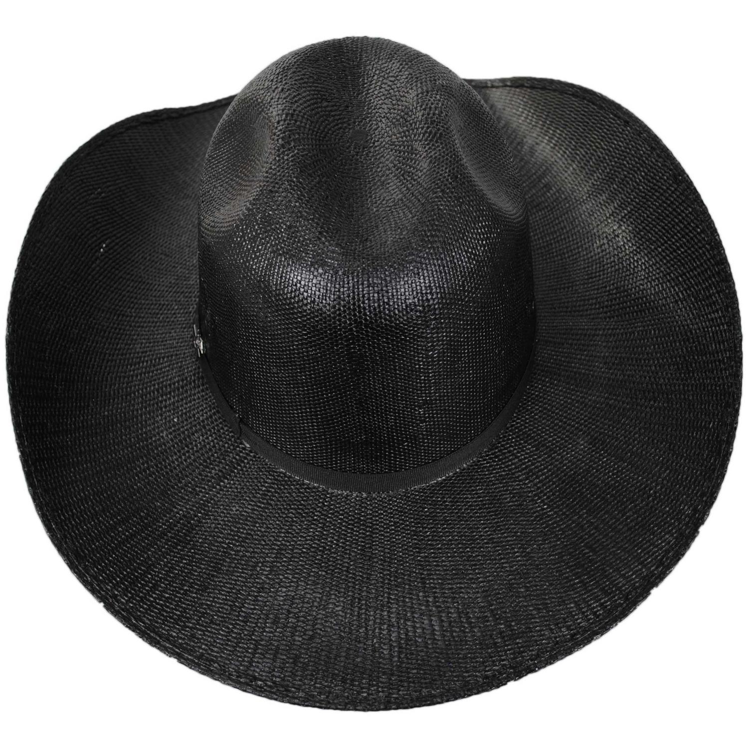 Bailey Western | Greybull Bangora Straw Western Hat | 127949 | top | BLACK