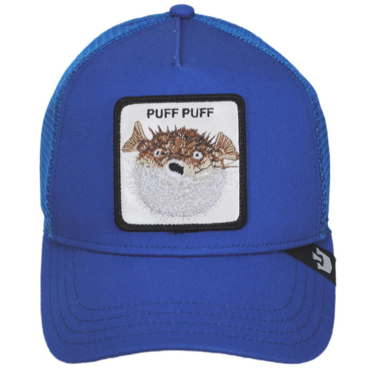 Goorin Bros | Puff Mesh Trucker Snapback Baseball Cap | 200446 | front | BLUE