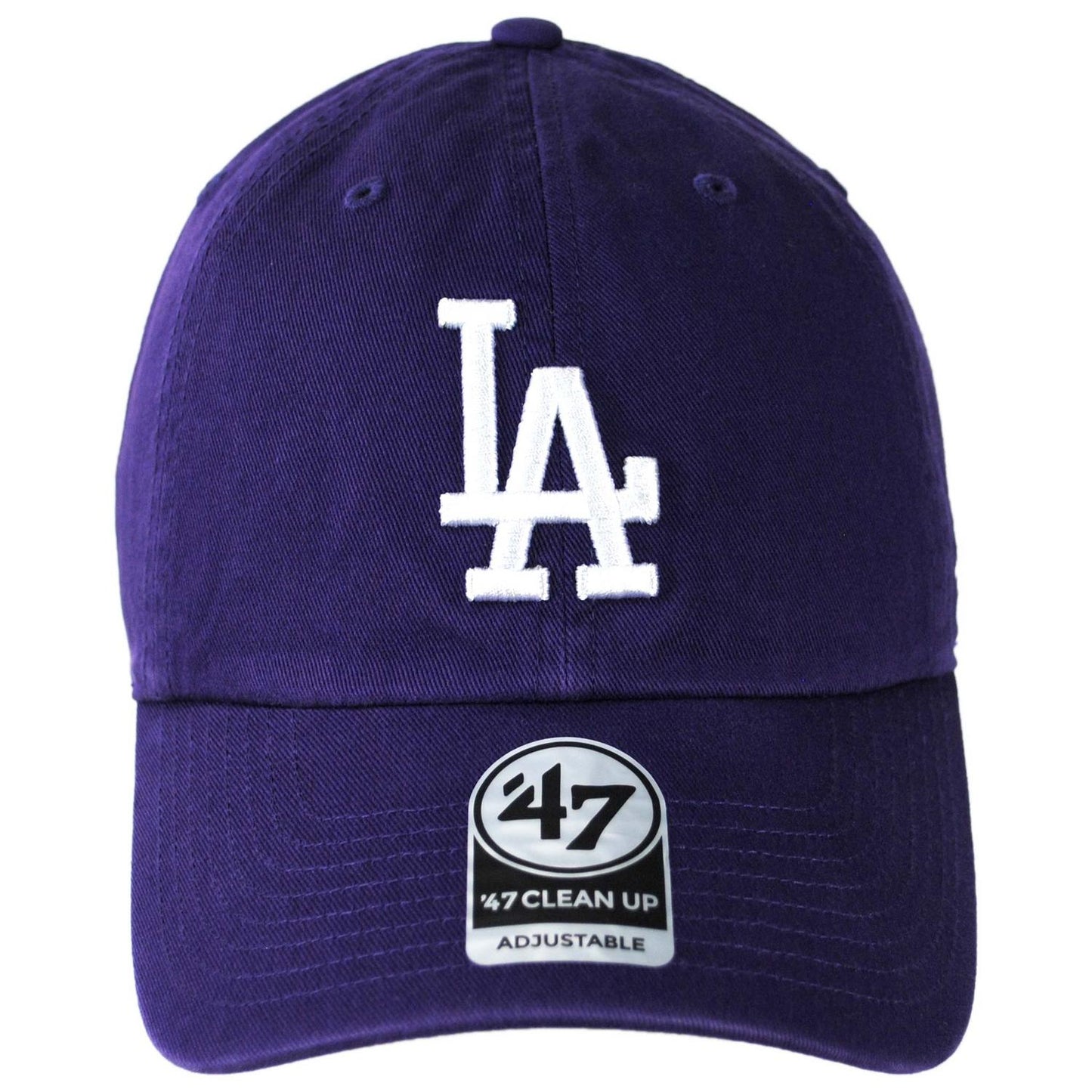 47 Brand | Los Angeles Dodgers MLB Clean Up Strapback Baseball Cap Dad Hat | 203042 | front | PURPLE