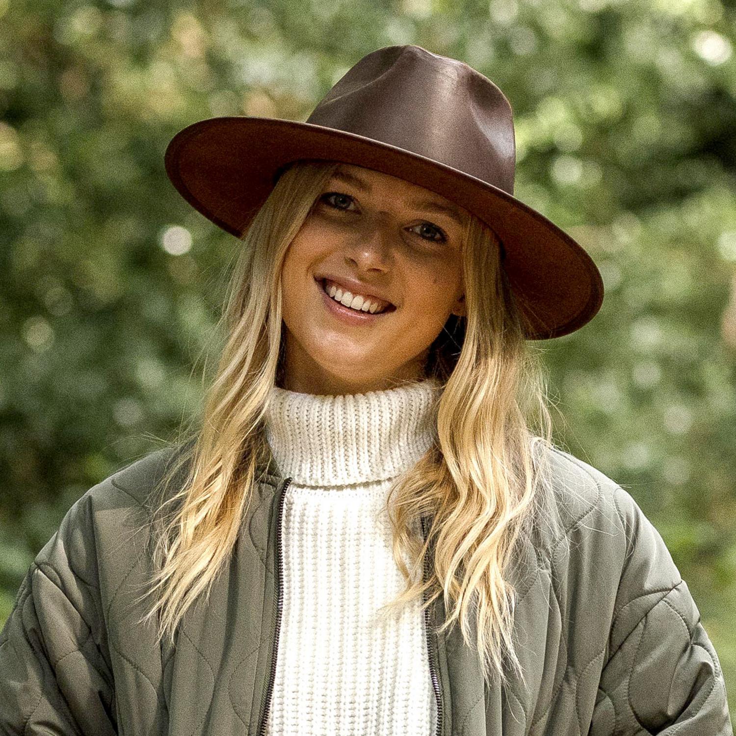 Jaxon Hats | Buffalo Leather Western Hat | 147201 | lsftwo | CHOCOLATE