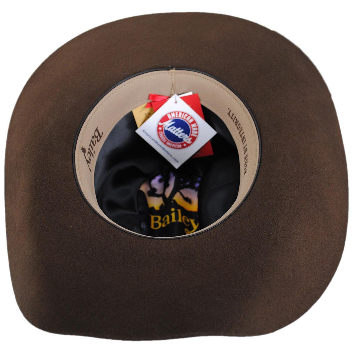 Bailey Western | Roderick Wool Felt Western Hat | 130128 | under | BROWN