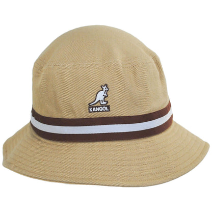 Kangol | Stripe Lahinch Cotton Bucket Hat - Spring | 185718S | front | OAT