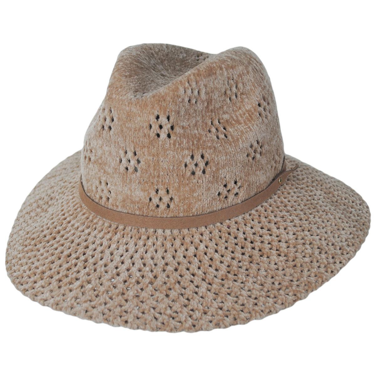 San Diego Hat Company | Walnut Grove Chenille Knit Fedora Hat | 108943 | lead | CAMEL