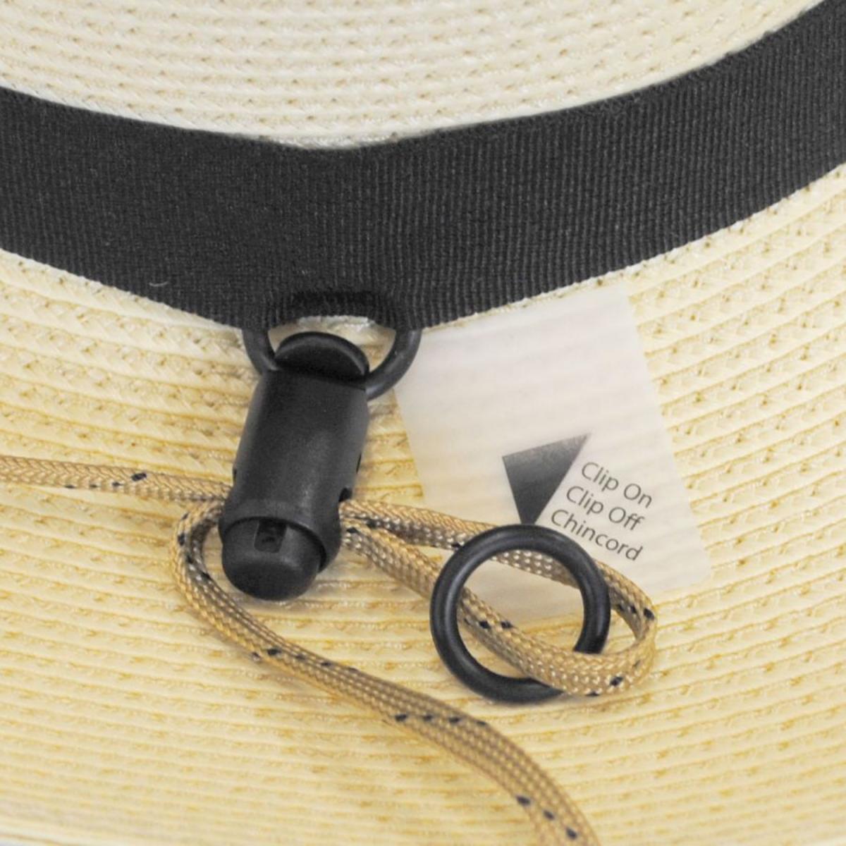 San Francisco Hat Co. | Joe TechStraw Fedora Hat | 401606 | detailone | NATURAL/BLACK