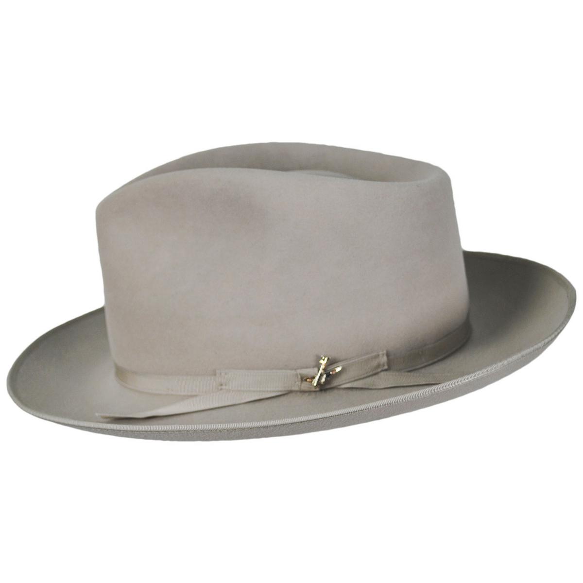 Stetson | Stratoliner Fur Felt Fedora Hat | 130617 | profile | SILVERBELLY