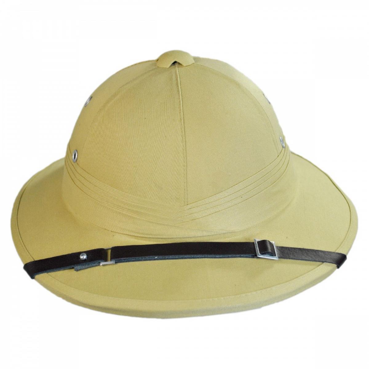 Village Hat Shop | French Pith Helmet | 155800 | front | KHAKI