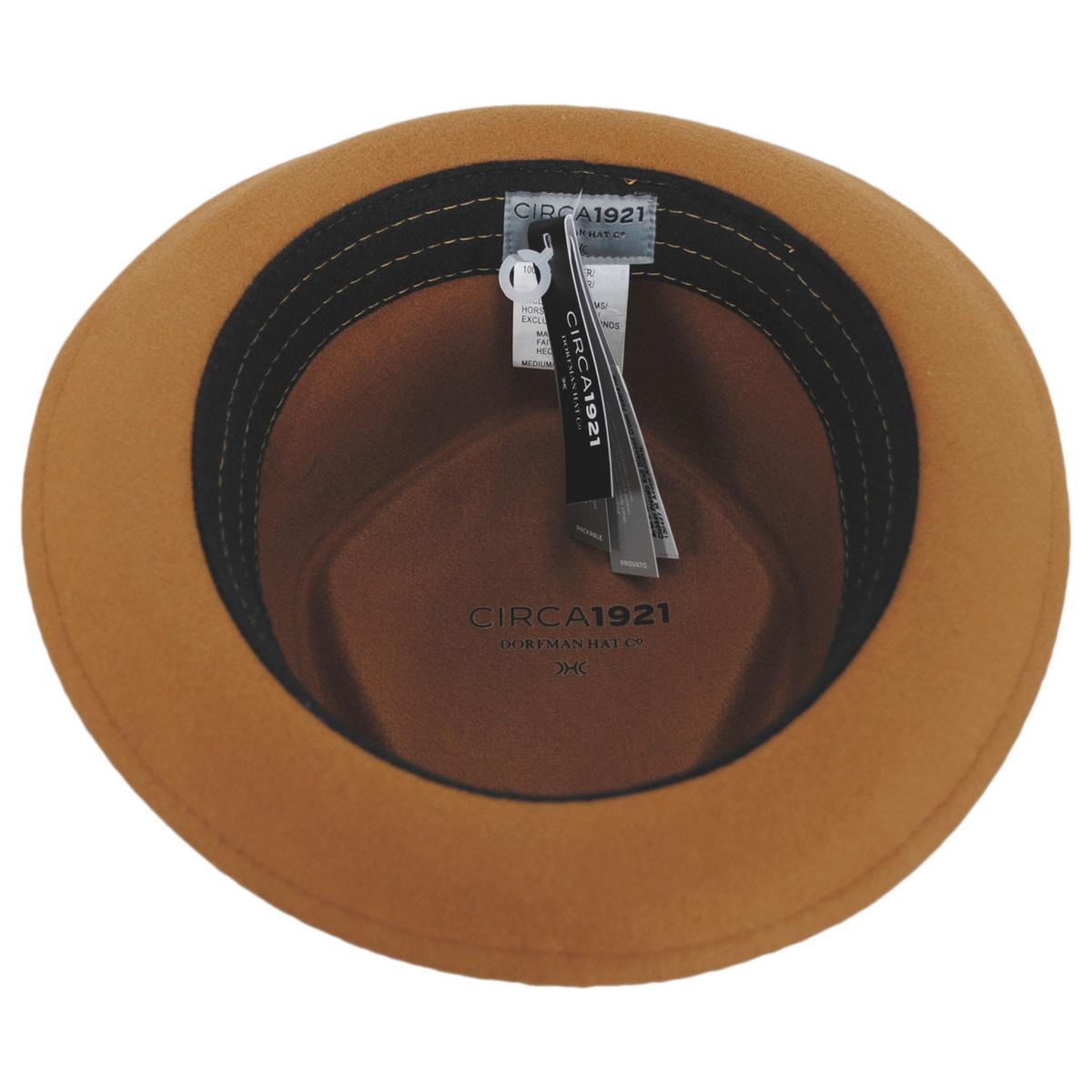 Dorfman Pacific | Clubber ProvatoKnit Diamond Crown Fedora Hat | 130427 | under | ACORN